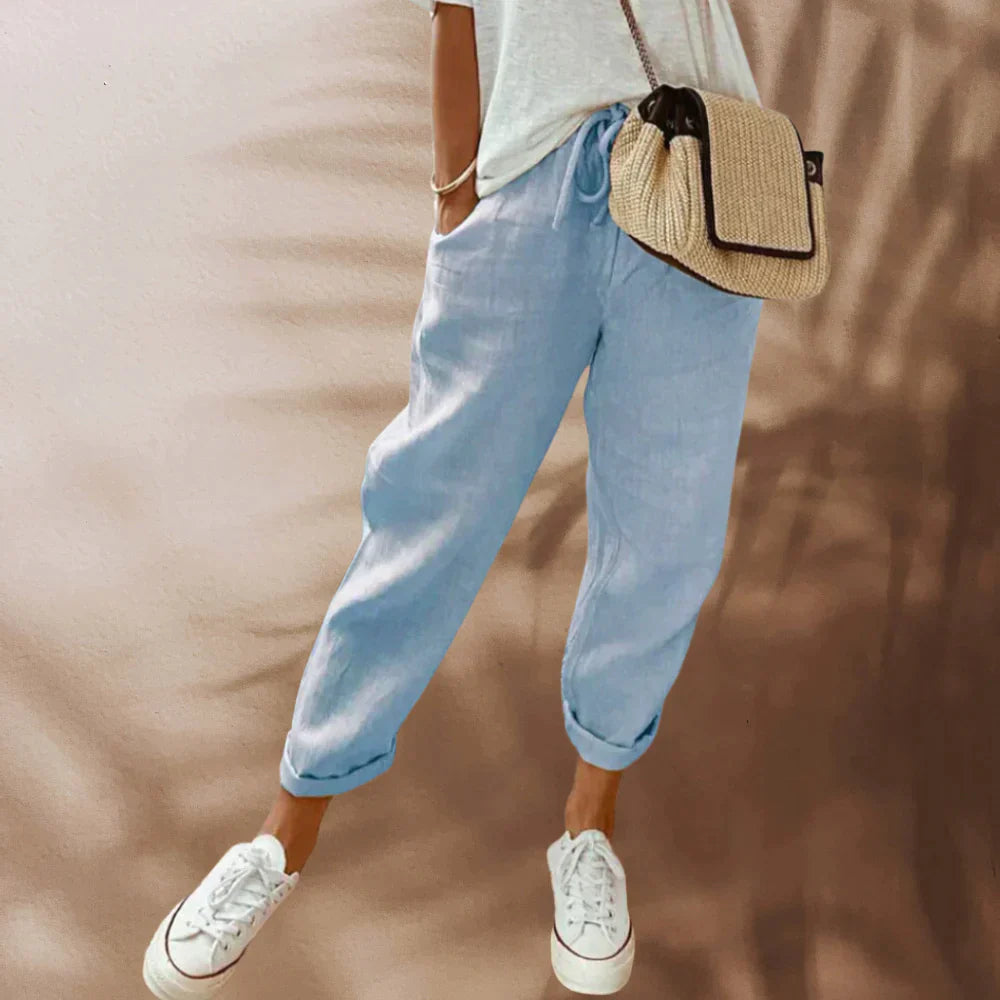Marloes | Relaxte en stijlvolle linnen broek
