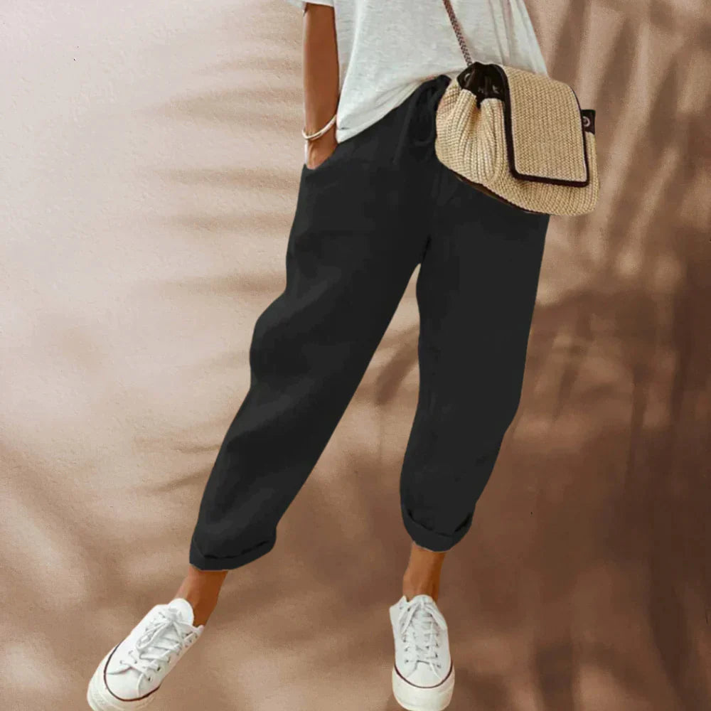 Marloes | Relaxte en stijlvolle linnen broek